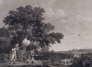射撃、プレート3、ウィリアムウォレット（1735-85）1770で彫刻（エッチングで彫刻） 作： George Stubbs